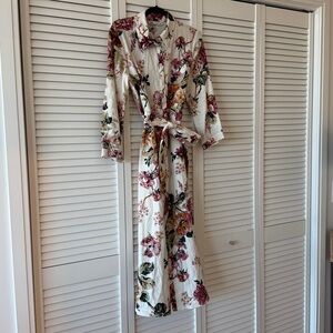 Zara Linen Floral Dress